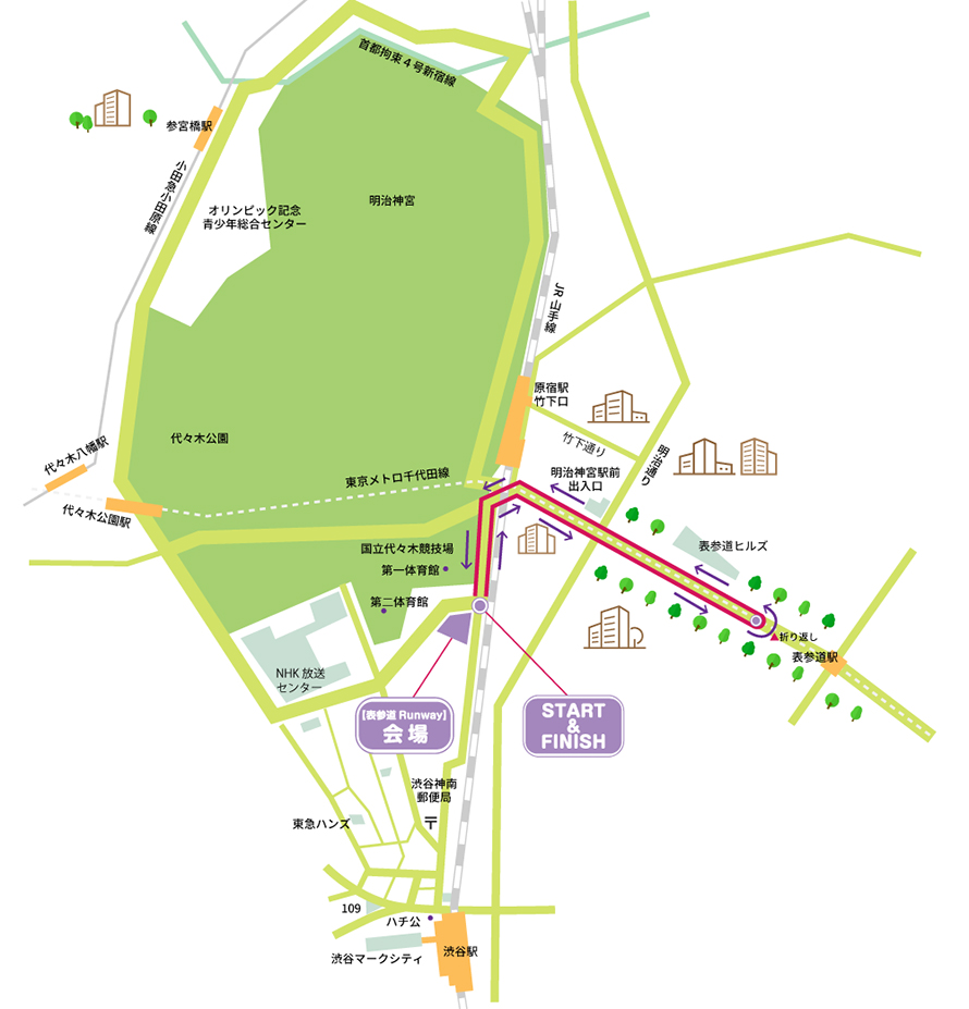 表参道 Runwayコースマップ